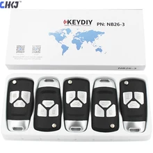 CHKJ 5 шт./лот NB26 дистанционный ключ Многофункциональный 3/4 кнопки NB серии для KD900 URG200 KD900 KD-X2 все функции в одном