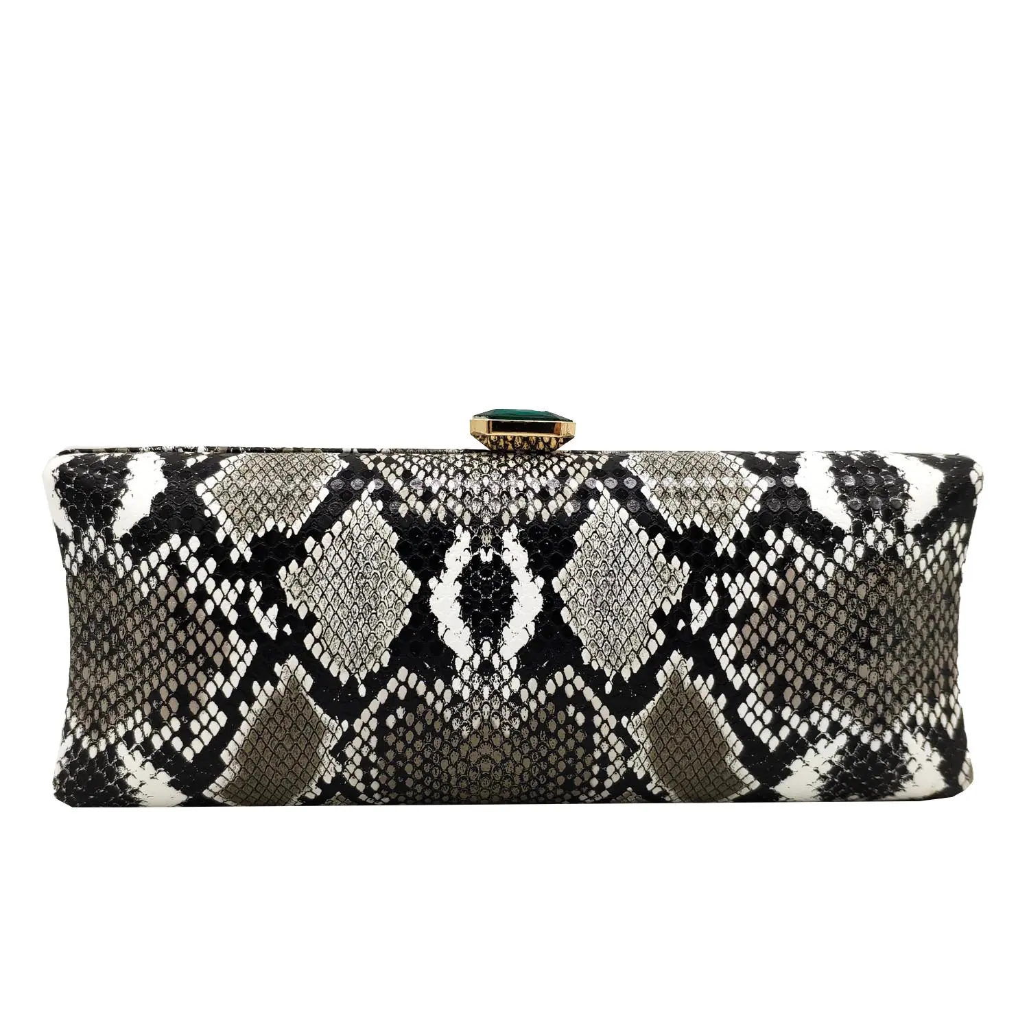 snakeskin clutch bag