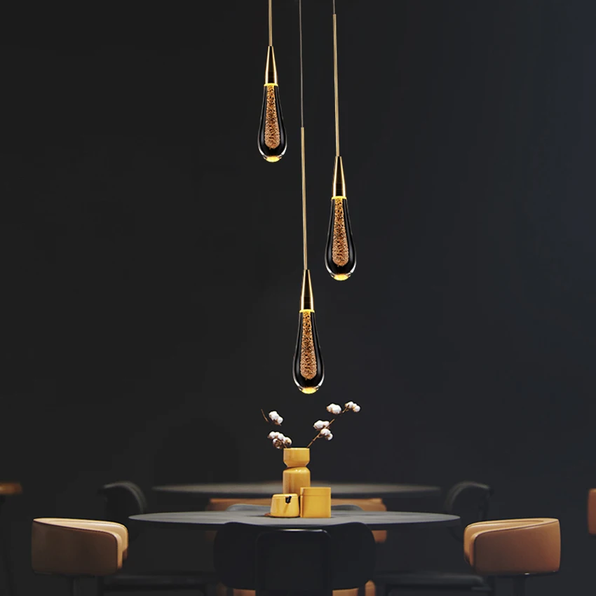 

PostModern Luxury Crystal Staircase Pendant Lights Lighting Long Cable Pendant Lamp Restaurant Bar Indoor Decor Light Fixtures
