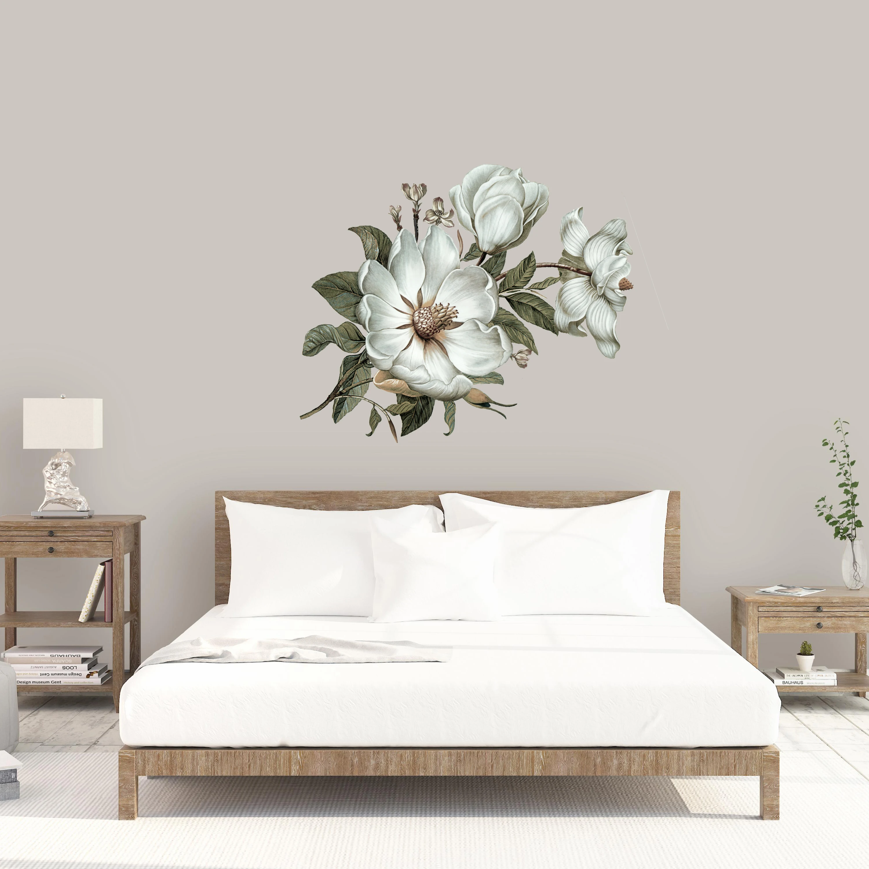 Three Ratels QC115 flowers wall sticker Classical Magnolia for home decoration wall sticker art for bedroom wall stickers self adhesive wall stickers vinyl stickers vinyl wall stickers self adhesive stickers