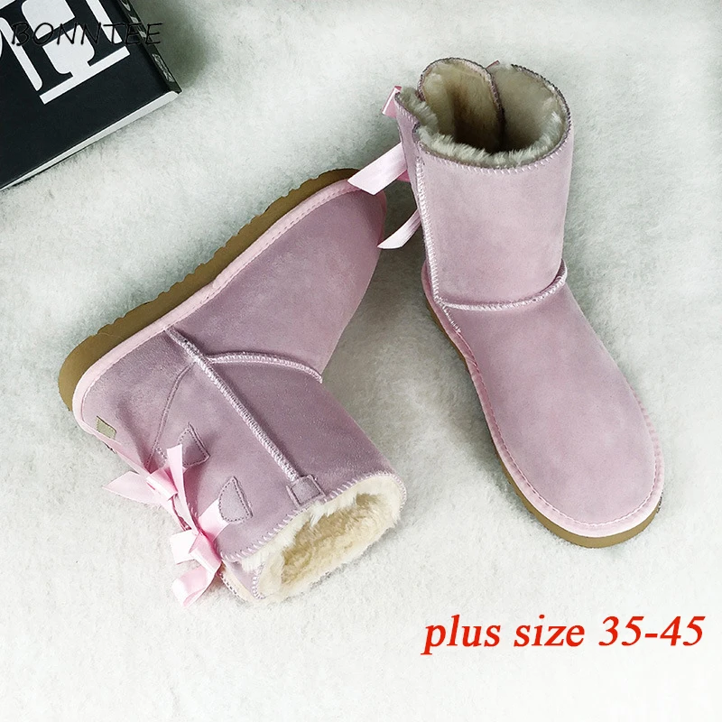 Tanie Buty damskie futro ciepła moda grube pluszowe Australia brzydkie buty śniegowce Plus rozmiar 45 zimowe studenci Casual damskie piękne Riband Red