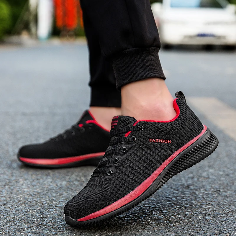 Hot Sale Mesh Shoes Men Summer Breathable Sneakers Non-slip Big Size Mens Lightweight Comfortable Lace-up Footwear |
