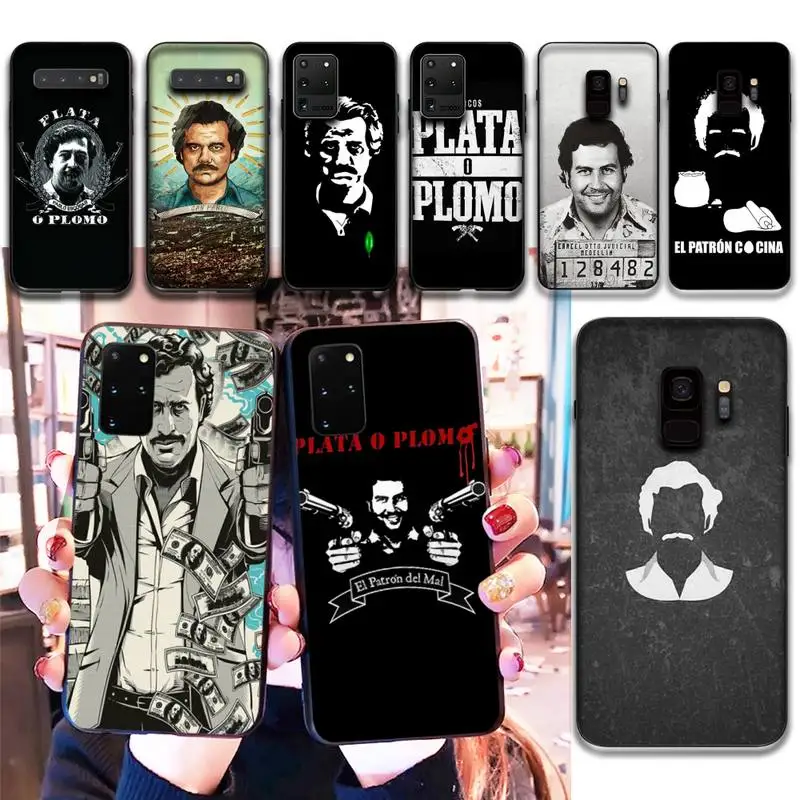 Силиконовый чехол для телефона HPCHCJHM Narcos серебристый или свинцовый Samsung S20 plus Ultra S6