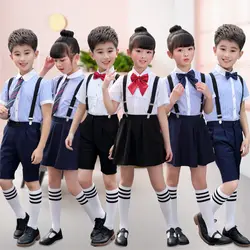 17 видов стилей, Детская японская модная школьная форма для девочек, летние комбинезоны с хором для сцены, детская одежда 100-160 см