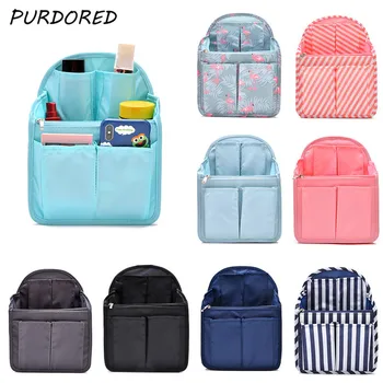 

PURDORED 1pc Backpack Insert Bag Large Capacity Compartment Sorting Bag Travel Handbag Storage Package Travel Accessories