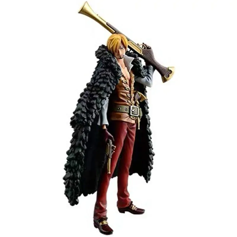 6&quot One Piece Vinsmoke Sanji The Straw Hat Pirates Gentleman Golden Cat Sticker Original PVC Action Figure Toy BOX 16CM Q366 | Игрушки и