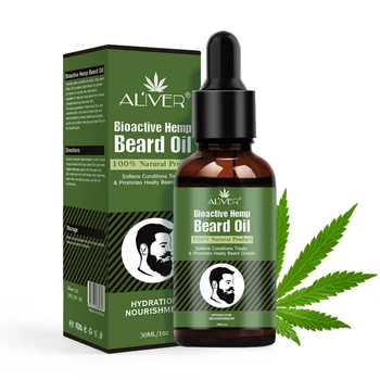 

30ml Men Beard Growth Hemp Oil Avoid Beard Hair Loss Products Leave-In Conditioner for Groomed Growth