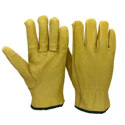 Gants de travail de sécurité en cuir de mouton pour hommes, pour le soudage, la protection, le jardin, les Sports, la MOTO, résistants à l'usure, 4020Y 