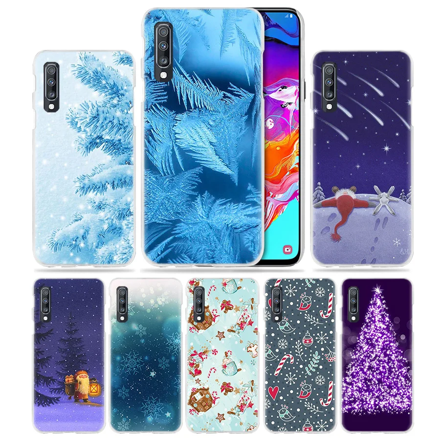 

Cold Snowflakes Christmas Case for Samsung Galaxy A50 A70 A20 A80 A60 A40 A30 A10 S E A20e A8 A6 + A9 A7 2018 Hard Phone Coque C