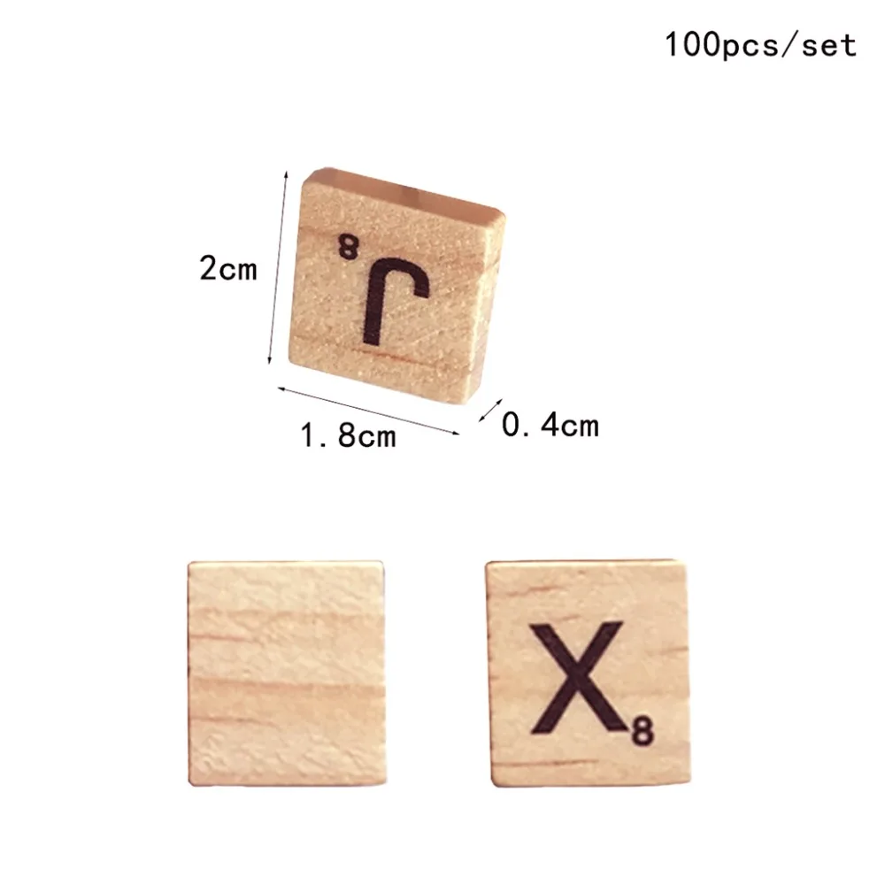 100 шт./компл. деревянные английские буквы Скрапбукинг Scrabble цифры и алфавит деревянные кубики с буквами художественные ремесла Дети Образование DIY Декор