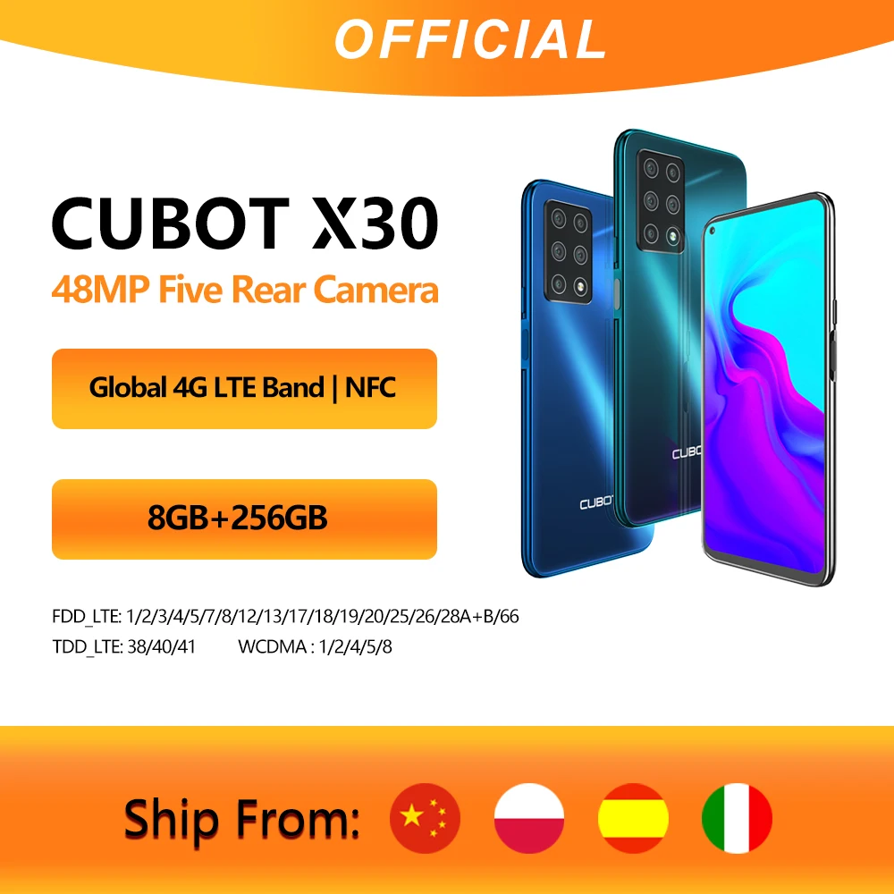 Cubot X30 Cellphone Global Version 48MP Five Camera 32MP Selfie 8GB+256GB NFC 6.4 Cubot X30 Cellphone Global Version 48MP Five Camera 32MP Selfie 8GB+256GB NFC 6.4