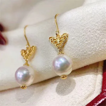 

Real Solid 925 Sterling Silver Pearl Stud Earrings Accessories Findings DIY Jewelry Ear Hook Blank Empty Support