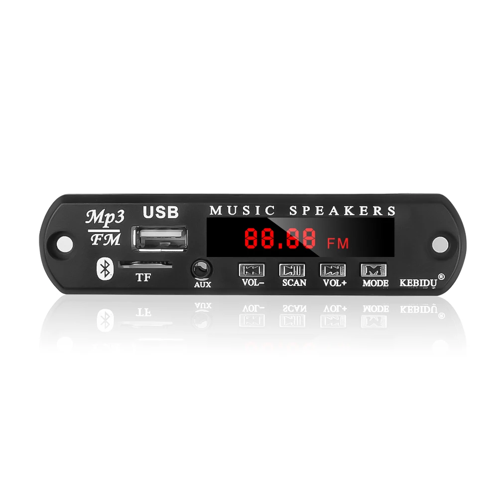 KEBIDU беспроводной Bluetooth 12 в MP3 WMA декодер доска аудио модуль Плата USB TF Радио MP3 плеер с пультом дистанционного управления для автомобиля