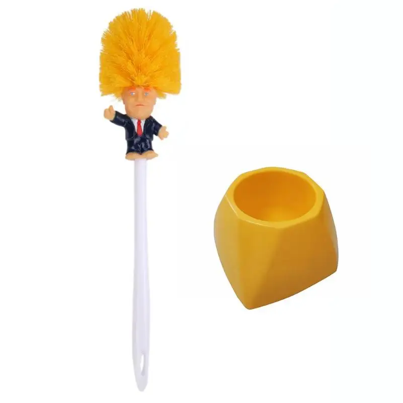 brush D with Base Держатель туалетной щетки для унитаза, оригинальная щетка для унитаза Trump, отличный унитаз, дропшиппинг, борстел, Дональд Трамп, случайный стиль - Цвет: brush D with Base