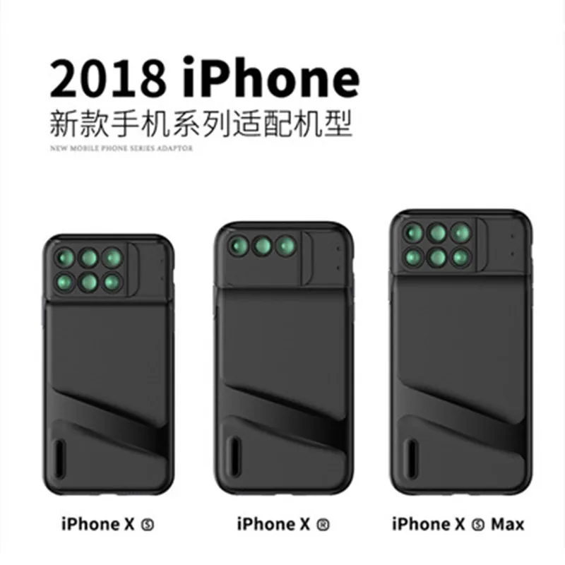 Чехол для мобильного телефона Apple, для iPhone XS XR, для iPhone XSMax, широкоугольный, с длинным фокусом, микрообъектив с шестью линзами