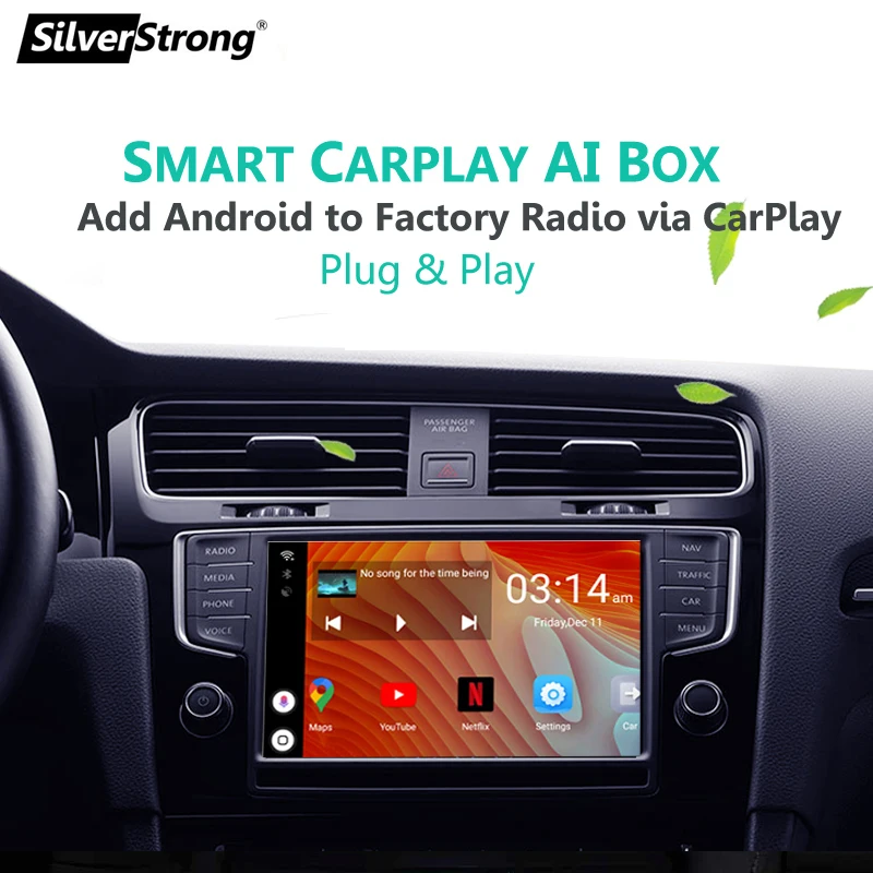 Universal Carplay Ai Box Android 11 Wireless Car Play Android Auto Adapter Wifi Connect Streaming Box