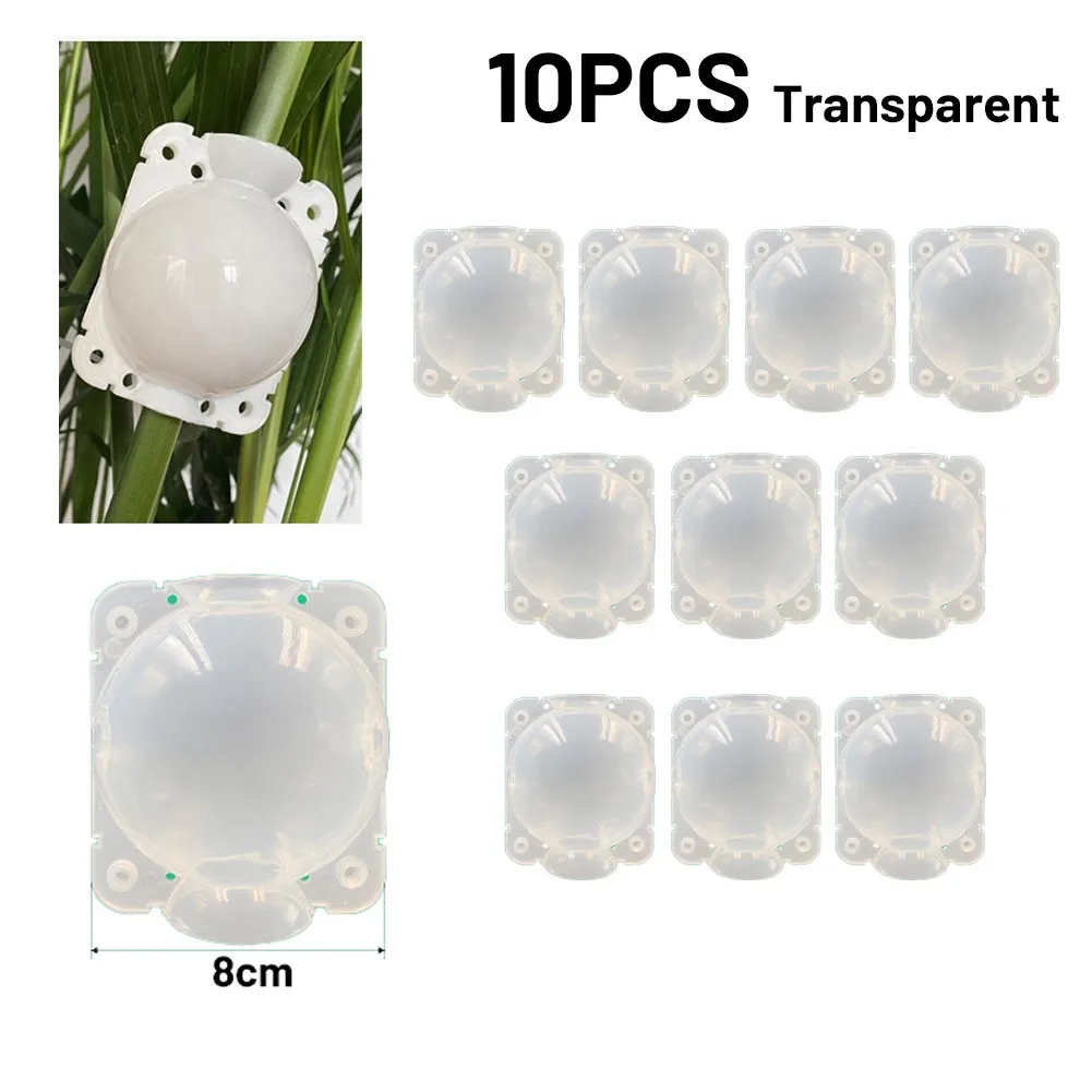 10pcs Plant Rooting Equipment High Pressure Propagation Ball Garden Graft Box Root Growing Box 5cm 8cm Transparent