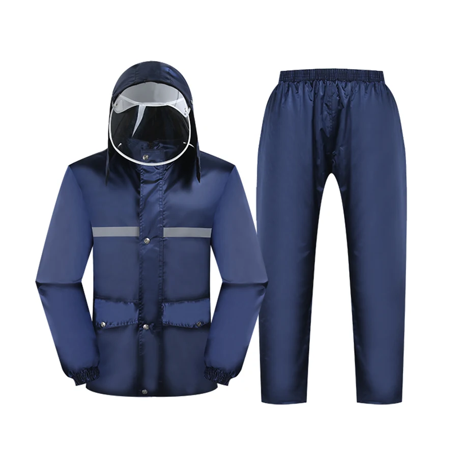 Куртки и штаны комплекты плащи плащ Для мужчин мотоцикл непроницаемый пончо от дождя пальто Для женщин крышка носить рыболовный костюм