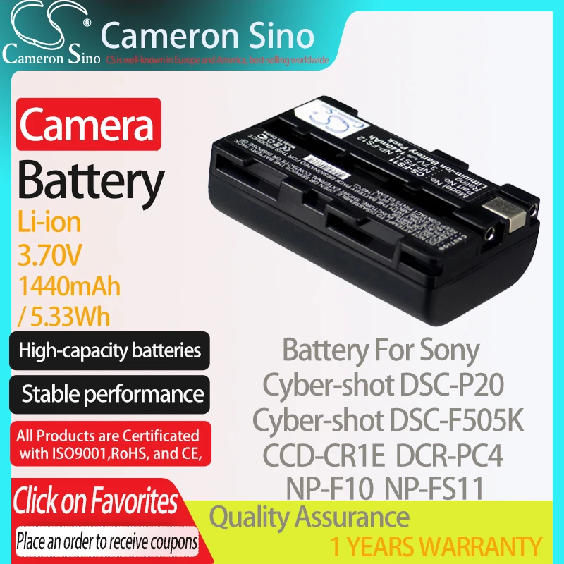 Batteria Cameronsino Per Sony Ccd-Cr1E Cyber-Shot Dsc-P20 Dsc-F505K Dcr-Pc4 Dcr-Pc2 Per Sony Np-Fs11 Batterie Per Fotocamere Digitali