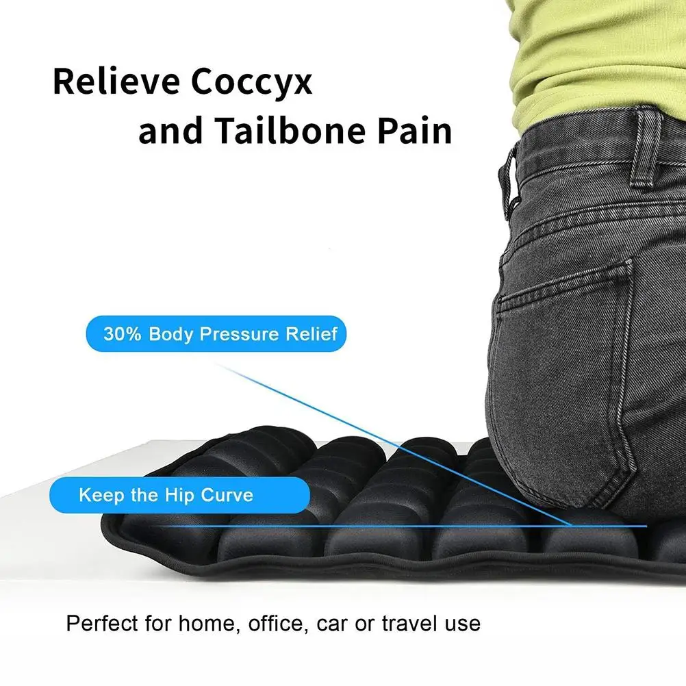 3D Air Cushion for Office Chair Car Seat Air Seat Cushion Back Cushion for Relieving Back Sciatica Tailbone Pain Seat Pad 4