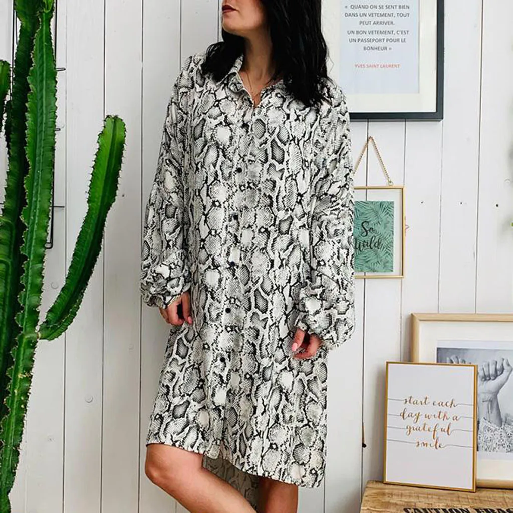 

Vestido de talla grande con estampado de Kaftan para mujer vestido largo con camisa de murciélago vestido de serpiente ropa muje