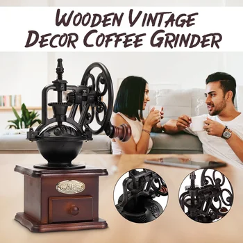 

Coffee Grinder 2020 New Retro Style Burr Manual Hand Coffee Maker Corn Mill Grinders Hand-crank Roller Coffee Mill Coffee Tools