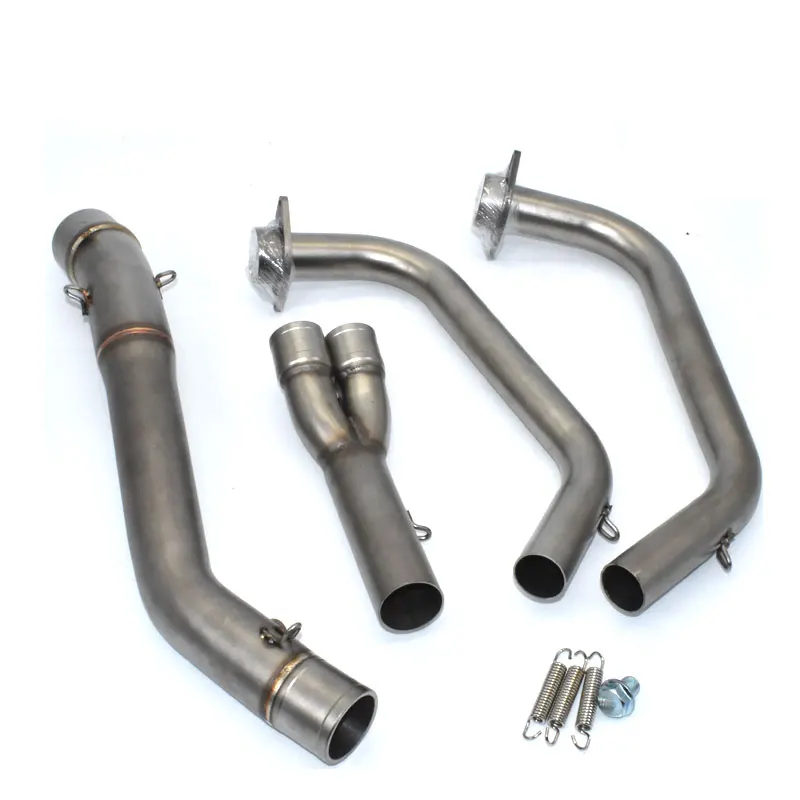

Free shipping motorcycle Muffler Middle Pipe Full System Exhaust Slip-On Connector Adapter for Yamaha MT03 MT-03 YZF R3 R25