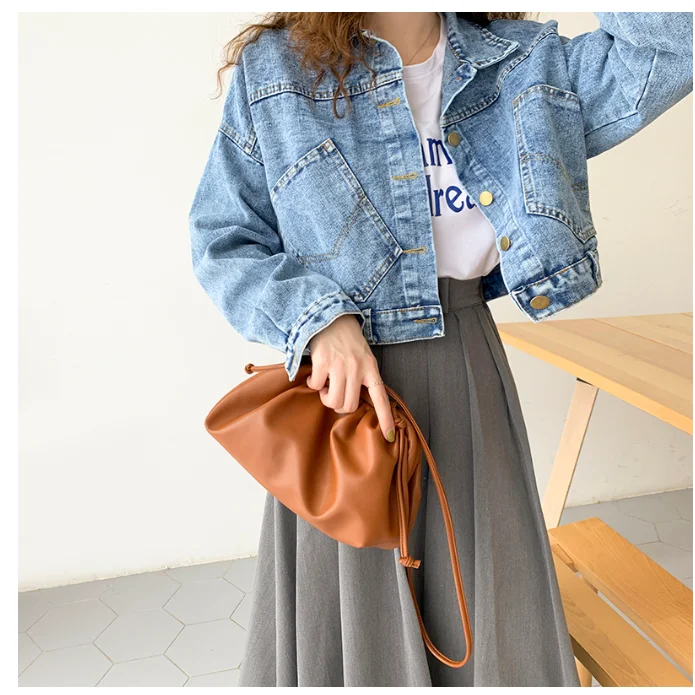 Women all-match vintage messenger bag hobos small women's cross body shoulder bag female casual style handbag d698w