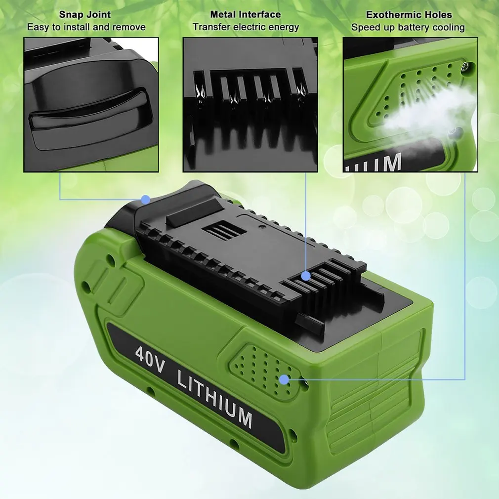 40V 6000mAh аккумуляторная батарея для Creabest 40V 200W GreenWorks 29462 29472 22272 G-MAX GMAX L30