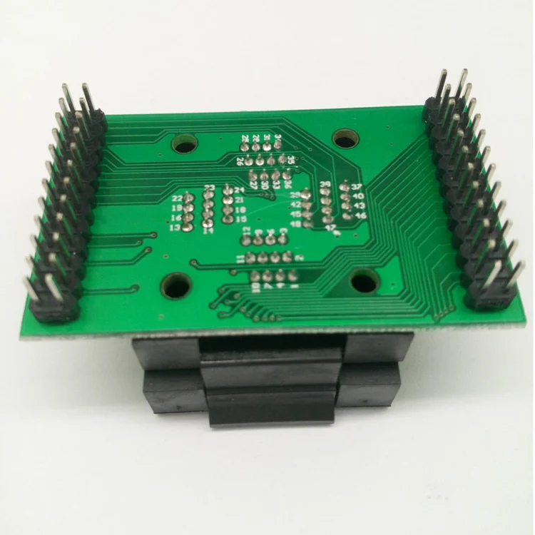 STM32F030C8T6 программирующая розетка LQFP48 горящая розетка ICTest розетка FPQ-48-0.5-06 зажимами