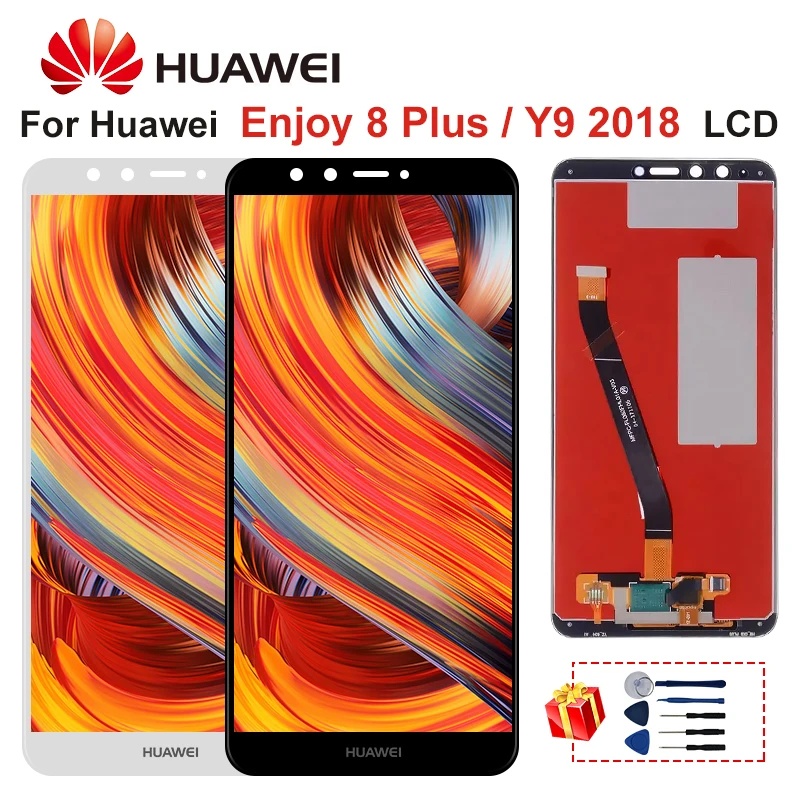 ЖК дисплей для Huawei Y9 2018 сенсорный экран дигитайзер в сборе FLA L22 LX2 LX1 LX3 с рамкой