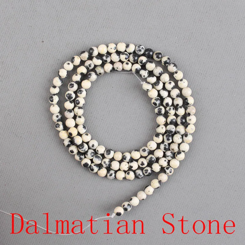 Dalmatian Stone Натуральный камень Агаты Амазонит гранат Turquoises Лазурит Круглые свободные бусины для самостоятельного изготовления ювелирных изделий браслет ожерелье 2 мм 3 мм - Цвет: Dalmatian Stone