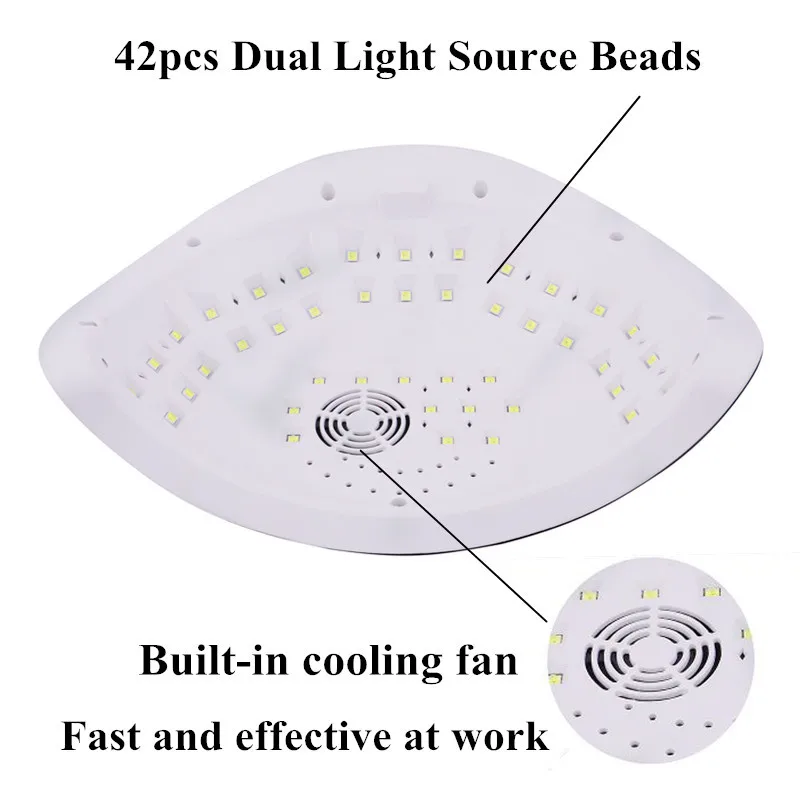 120 Вт УФ лампа светодиодный Сушилка для ногтей 42 шт светодиодный s для Полимеризации Гель-лак для ногтей, маникюр, Машинка для маникюра с датчик движения, lcd Дисплей
