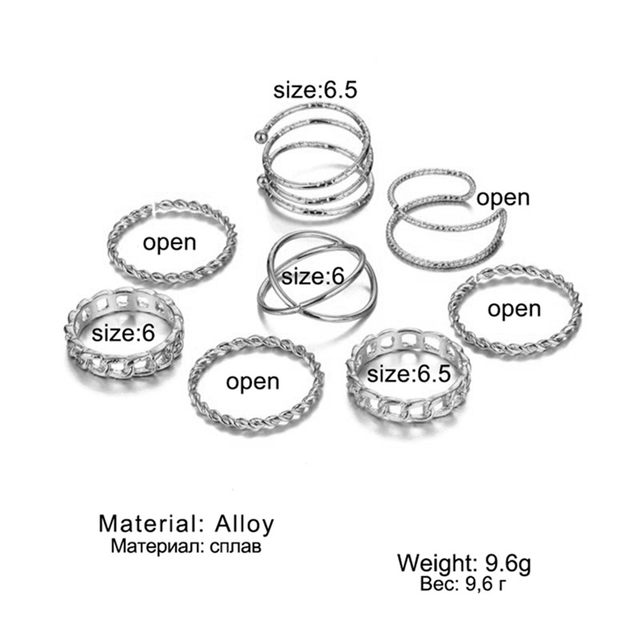 Star Matching Rings for Women 2021 Trend Anillos Mujer Gold Ring Set Girls Anillo Bohemian Jewellery Gifts Accessories