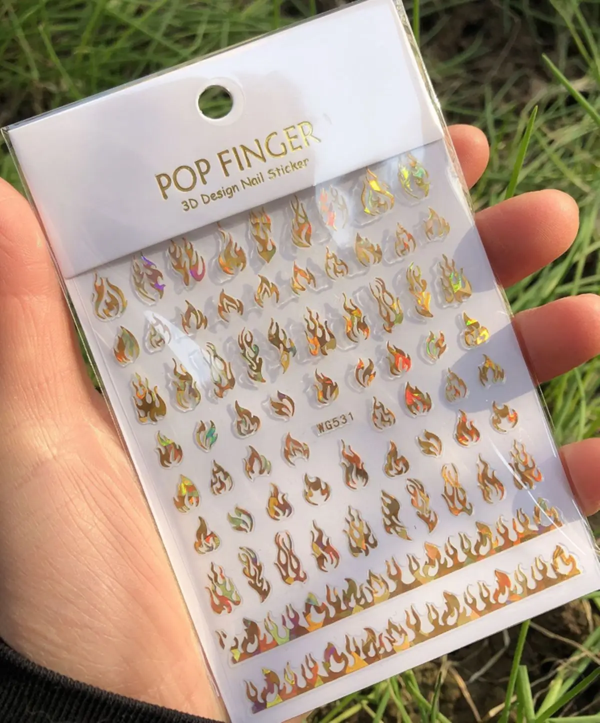 1PCS Multi-Color Laser Reflective Alphabet Nail Art Sticker Kit