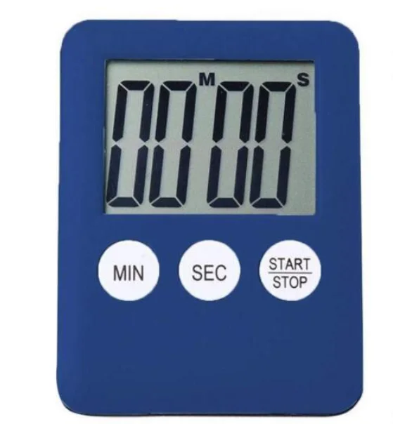 Dark Blue Супер Тонкий Магнит кухонный таймер для приготовления пищи lcd цифровой экран Кухонный Таймер Будильник прямого и обратного счета секундомер часы - Цвет: Dark Blue
