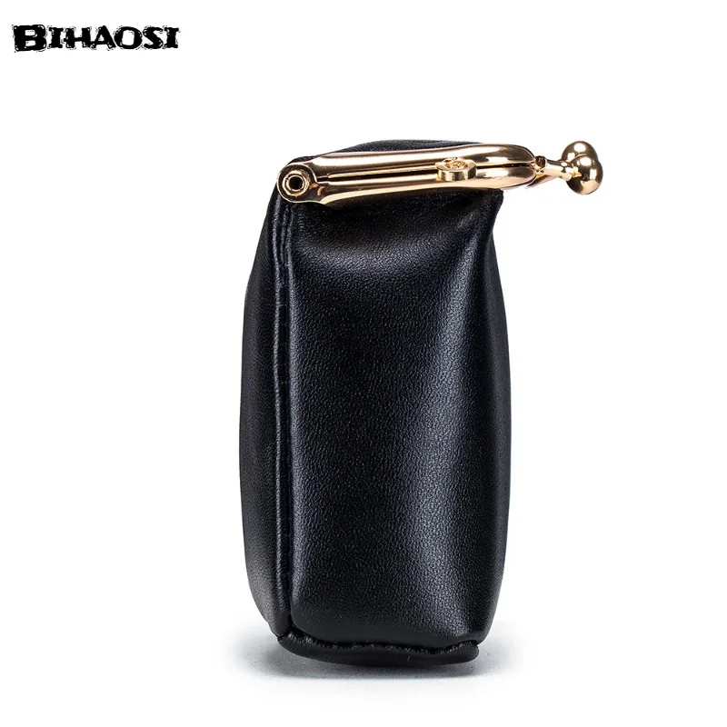 Leather Mini Change Bag Mouth Red Bag Men\'s And Women\'s Earphone Storage Bag Earphone Bag Candy Coin Bag Wholesale Purse