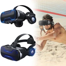 Защита глаз VR Гарнитура 3D очки виртуальной реальности стерео искусственная кожа широкоугольный фильмы видеоигры для 4,7-6 дюймового телефона