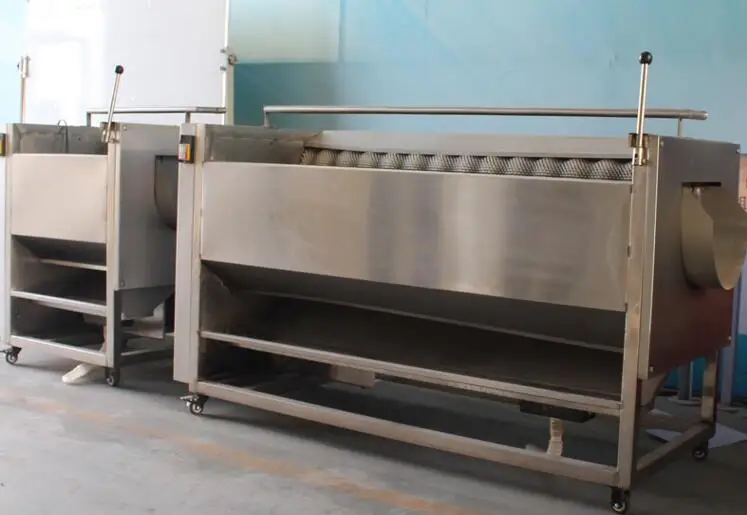 Large output 750kg per hour brush roll washing and cleaning machine stainless steel Potato vegetable peeler 3