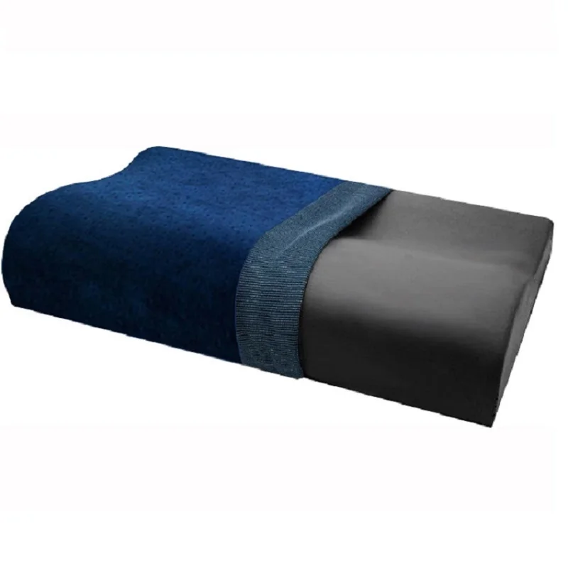 dark blue 1 шт. Ортопедическая подушка бамбуковый уголь с эффектом памяти хлопковая бархатная ткань Подушка для сна Шейная боль в шее постельное белье Подушка - Цвет: dark blue