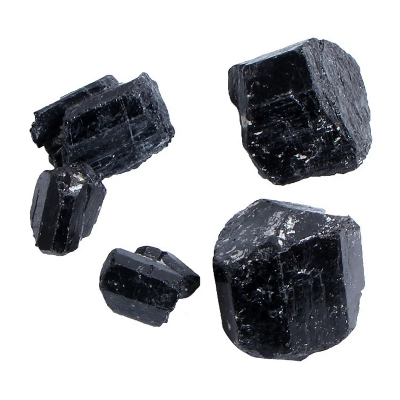 100 г/пакет натуральный черный турмалин с украшением в виде кристаллов грубый камень рок образец минерала натуральных камней и минералов мелкозернистый камень