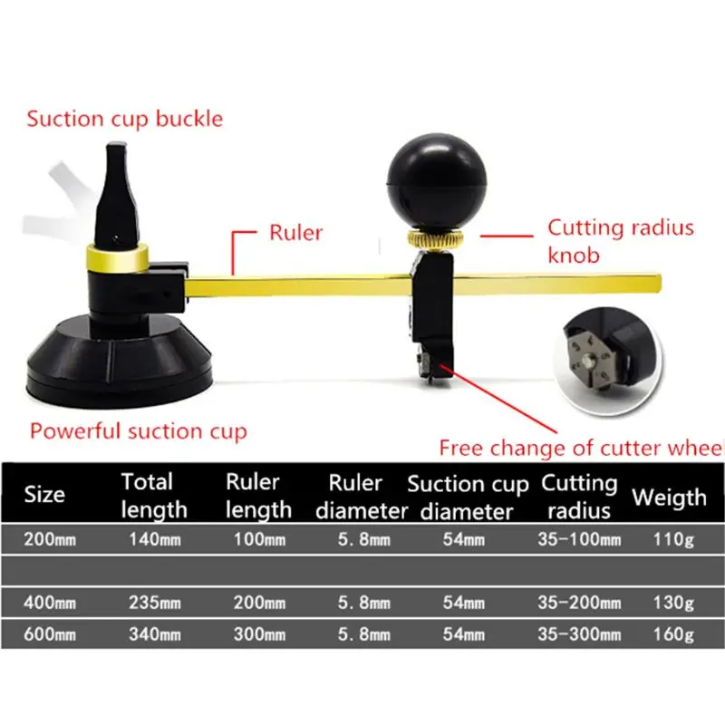 Durable Circular Glass Cutter  Circular Glass Cutting Tools - 6