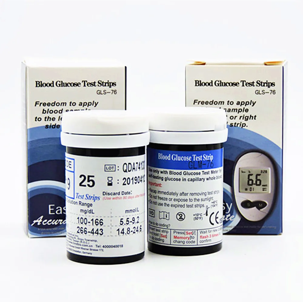 blood glucose meter with strips