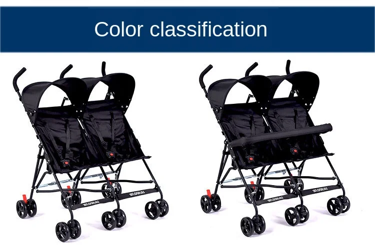 Travel Portable Double Stroller for Twins Folding Umbrella Baby Cart Double Strollers Twins Babies Umbrella Stroller Lightweight
