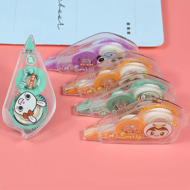 WB8398Kawaii белая корректирующая роликовая лента для ручек Школьные