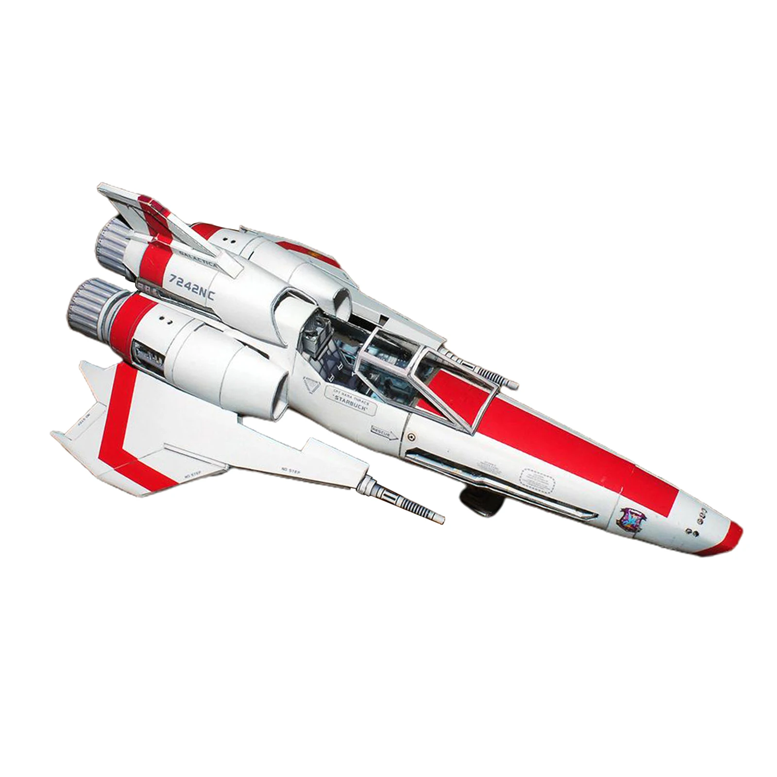 Battlestar Galactica Mk II Ship 3D Paper Model Kit Spaceship DIY Spacecraft Crafts 15x9cm not suitable novices 3d paper model aircraft paper model military ship model