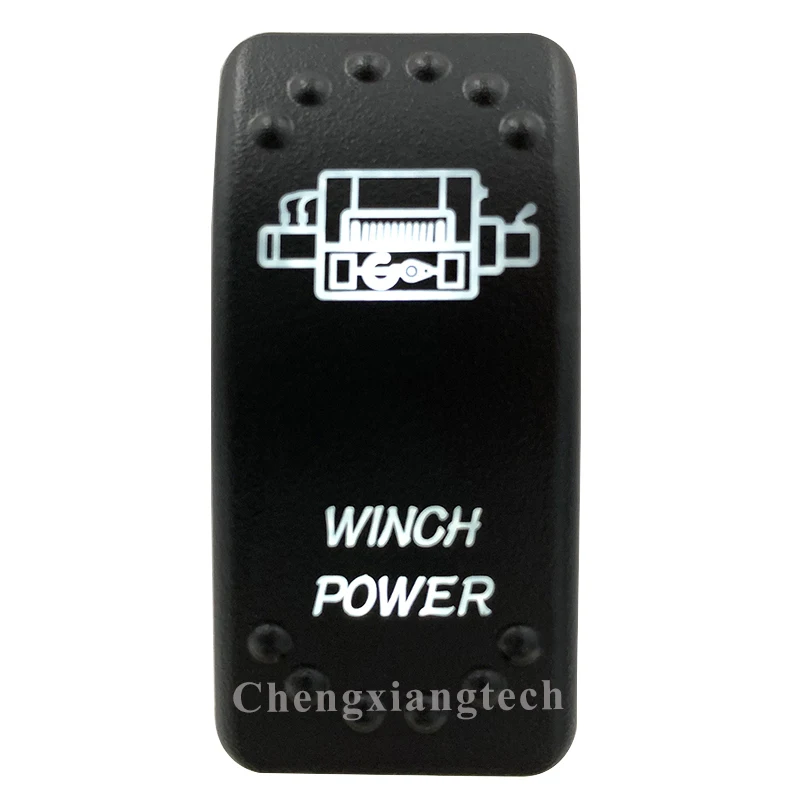 White Led Latching On Off Rocker Switch Laser WINCH POWER Waterproof