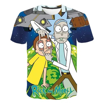 

2020 Brand 3d kids clothes Rick Morty T Shirt Men classic Anime Cartoon boys clothes Harajuku T-shirt Cool Children's clothing