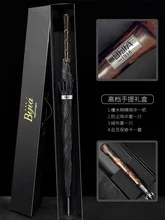  Long Handle Straight Umbrella Men Luxury Business Slack Windproof Wooden Handle Umbrella Wooden Handle Van Gogh Rain Gear AG50YS 