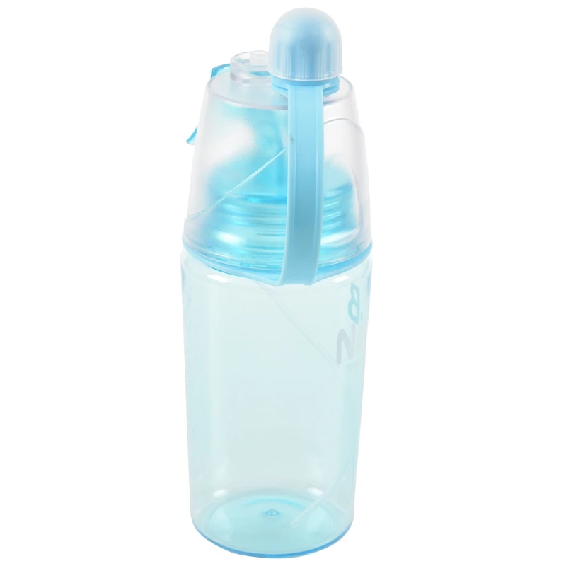 Sport Bottle Spray Bottle Bicycle Spray Water Gym Beach Bottle Leak-Proof Drinking Cup Sports Portable Cool Creative Bottle-Blue